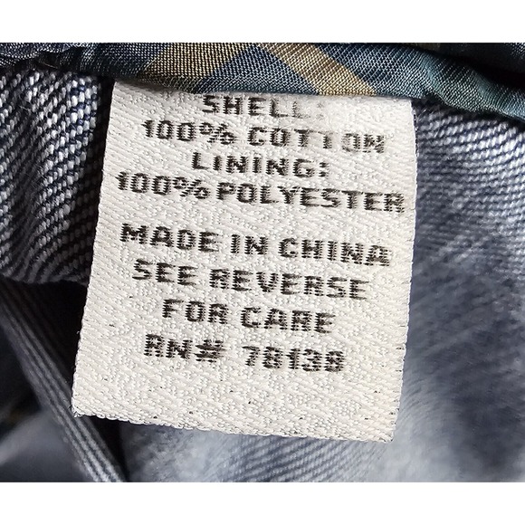 The Vermont Barn Coat Denim Corduroy Collar Womens Sz Large Outdoorsy Farm - Picture 11 of 12